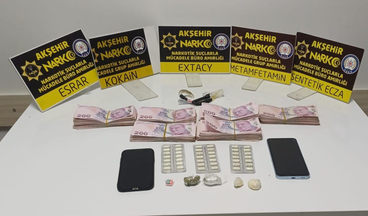 AKŞEHİR'DE UYUŞTURUCU OPERASYOMU:1 TUTUKLU
