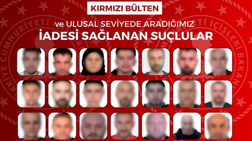 KIRMIZI BÜLTENLE ARANAN 48 SUÇLU TÜRKİYE’YE İADE EDİLDİ