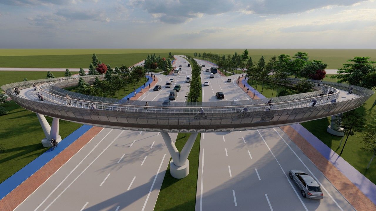 KONYA’DA MARSAN GİRİŞİNE MODERN YAYA ÜST GEÇİDİ